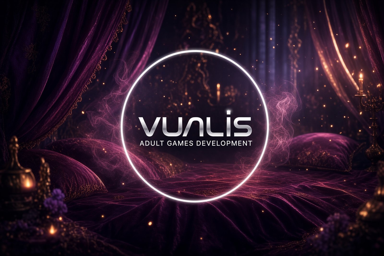 A velvet chamber with the Vualis mark